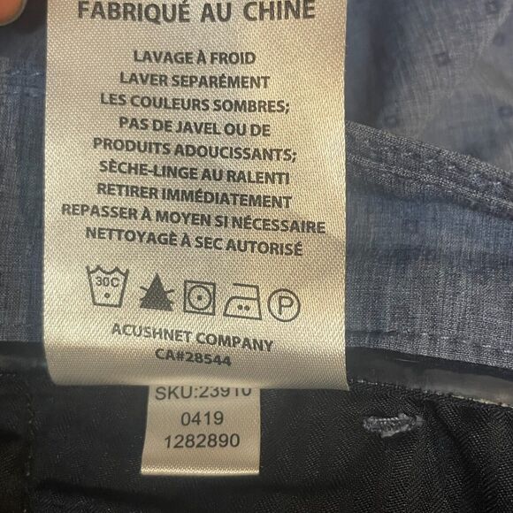 FootJoy Shorts Mens 38 Blue Dotted Golf Preppy Chino Performance FJ Flat Front - Picture 8 of 12